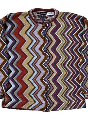 Christine Foley Lightening Sweater Women's sz 2 Full Zip
